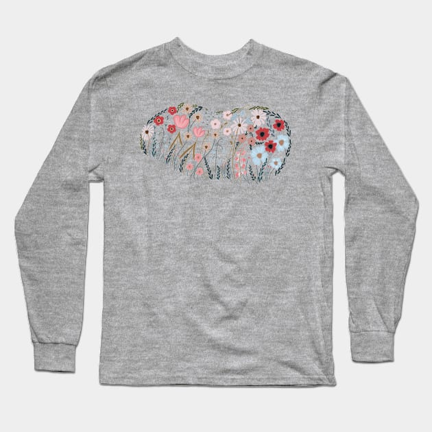 Floral Guinea pig Long Sleeve T-Shirt by Blossom & Ivy